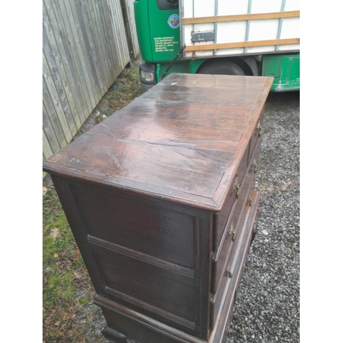 556 - Early 19th century provincial oak chest on stand 100 cms x 60 cms x 155 cms