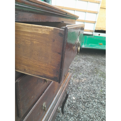 556 - Early 19th century provincial oak chest on stand 100 cms x 60 cms x 155 cms