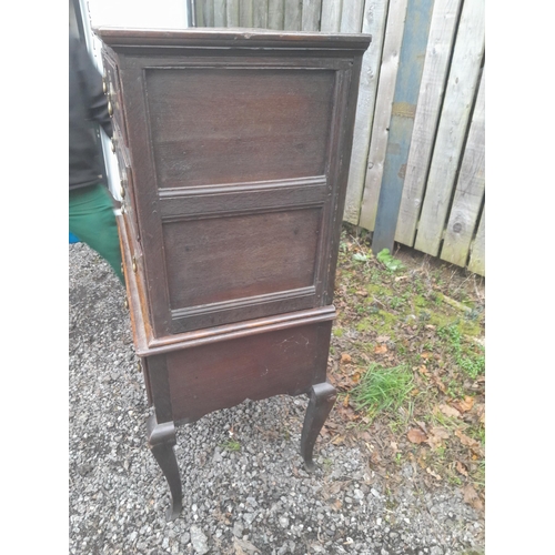 556 - Early 19th century provincial oak chest on stand 100 cms x 60 cms x 155 cms