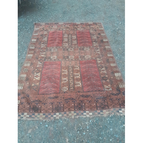 768 - Early 20th century hand woven Persian wool rug (worn in places but not bad) 57 