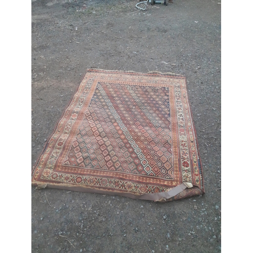 772 - Early 20th century hand woven Persian wool rug, condition needs a clean but overall not bad 51