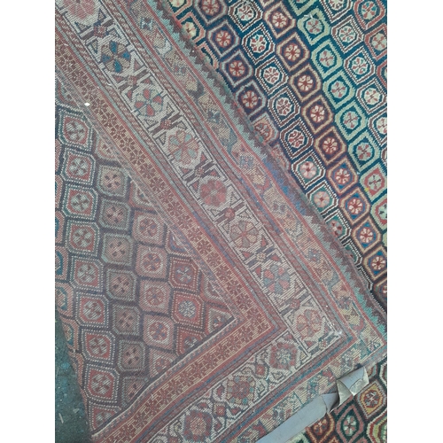 772 - Early 20th century hand woven Persian wool rug, condition needs a clean but overall not bad 51