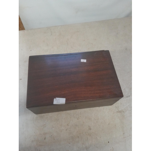 773 - Victorian rosewood sewing box in need of restoration