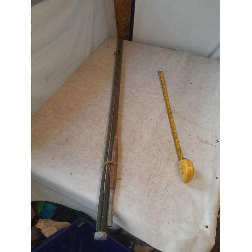 17 - Vintage split cane trout rod, no maker, some odd parts & Playfair split cane trout rod