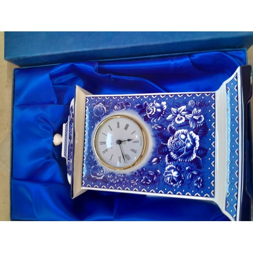 26 - Wedgwood pottery clock for Compton & Woodhouse in box of issue