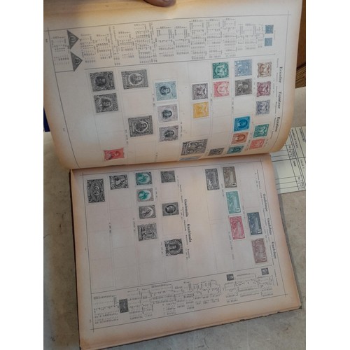 35 - Stamps : small array of stamp first day covers in a folder, Victoria album partially filled with pre... 