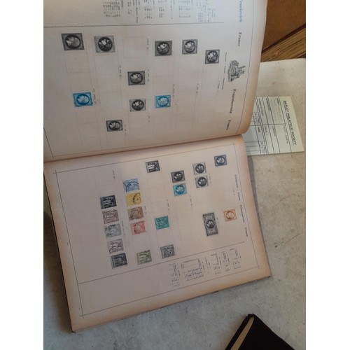 35 - Stamps : small array of stamp first day covers in a folder, Victoria album partially filled with pre... 