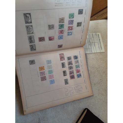 35 - Stamps : small array of stamp first day covers in a folder, Victoria album partially filled with pre... 