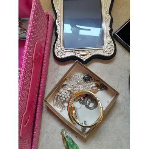 40 - Costume jewellery, silver cut down tea spoon and other items