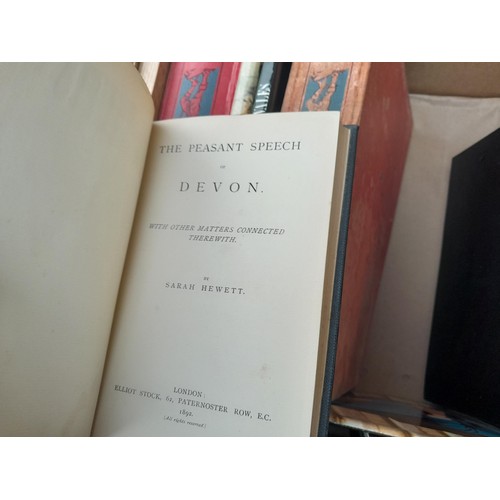 101 - Box of mixed theme vintage and other books : The Peasant Speech of Devon 1892