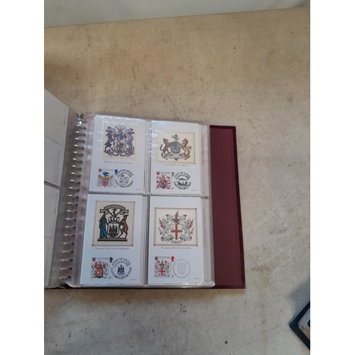 102 - Stamps : Folder of PHQ stamp cards and fold of Benham Silk Stamp First Day Covers