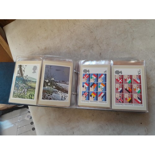 102 - Stamps : Folder of PHQ stamp cards and fold of Benham Silk Stamp First Day Covers