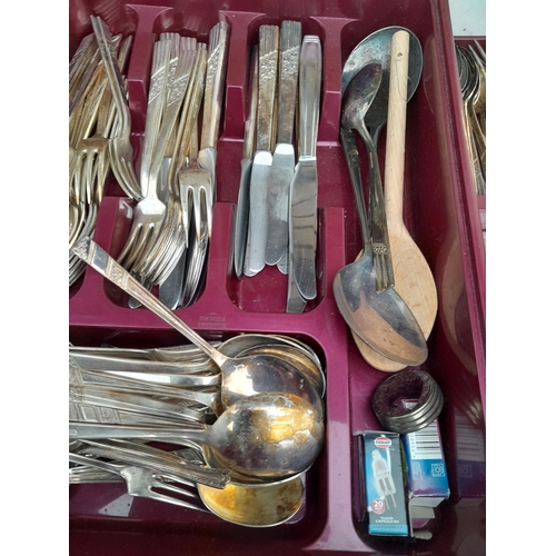 167 - silver plated and other cutlery and kitchen utensils