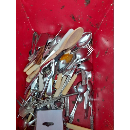 167 - silver plated and other cutlery and kitchen utensils