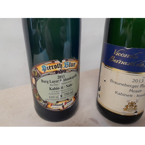 173 - 4 x bottles of white wine : 2011 Pieroth Blue Burg Layer Schlosskapelle Auslese Riesling, 2013 Vicom... 