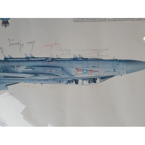 216 - 3 x aviation prints signed by crew and pilots, note some fading and one other