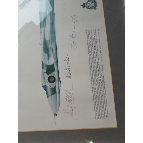 216 - 3 x aviation prints signed by crew and pilots, note some fading and one other