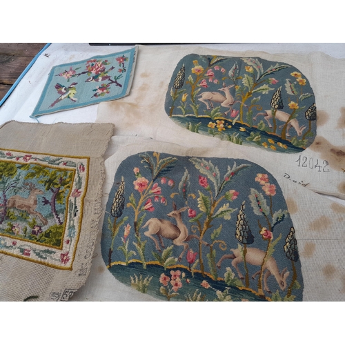 242 - Assorted French and other needleworks, tapestries and embroideries