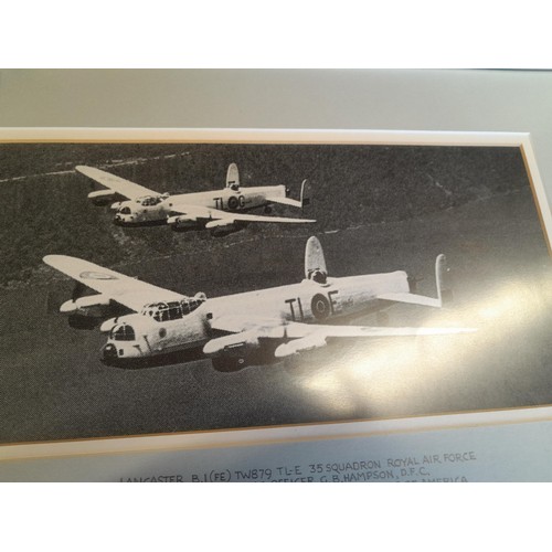 216 - 3 x aviation prints signed by crew and pilots, note some fading and one other