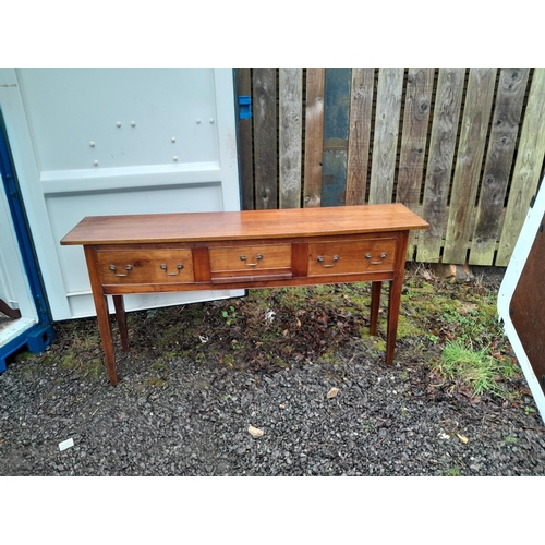 270 - Early 20th century mahogany side table with three drawers in the Georgian style