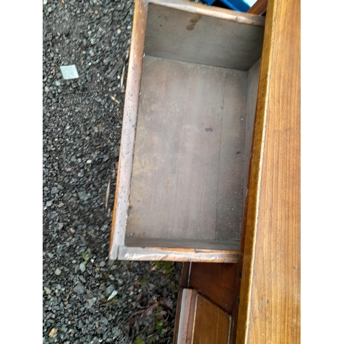 270 - Early 20th century mahogany side table with three drawers in the Georgian style