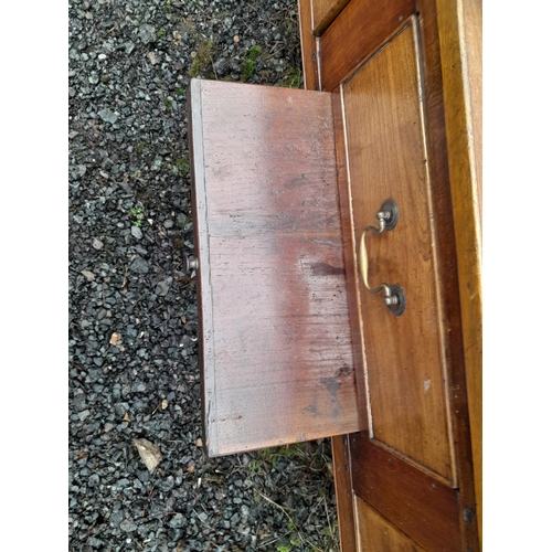 270 - Early 20th century mahogany side table with three drawers in the Georgian style