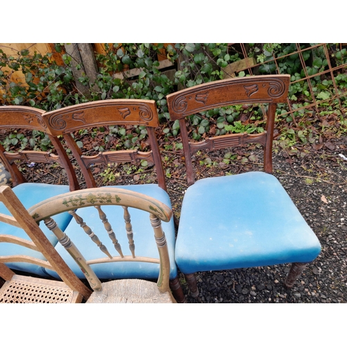 271 - Random collection of Ten 19th century and later chairs, dining chairs, cane seat bedroom chairs etc.... 