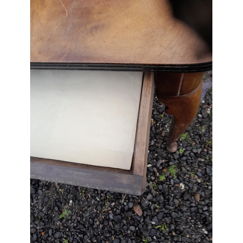 279 - Early 20th century walnut side table with single drawer