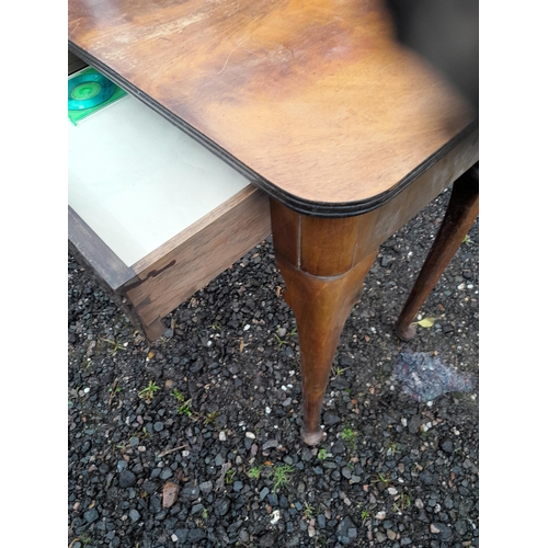 279 - Early 20th century walnut side table with single drawer