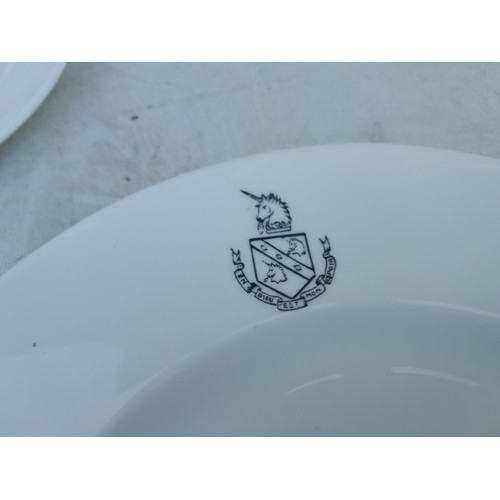 285 - Armorial 20th century dinnerware, DVDs etc