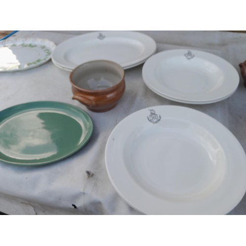 285 - Armorial 20th century dinnerware, DVDs etc