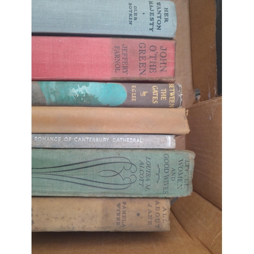 357 - Box of mixed theme fiction books earlier edition noticed