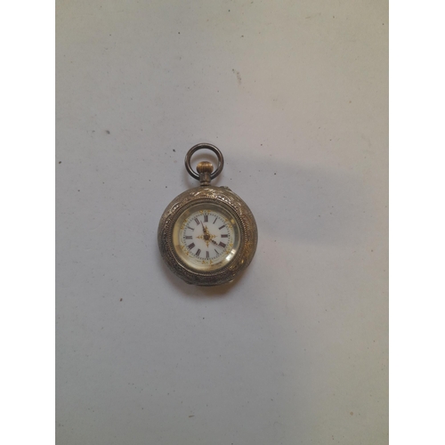 366 - Early 20th century ladies fob watch in 935 silver case