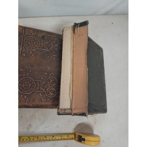 2 - 3 x early 20th century empty photograph albums, note one loose spine, one is smaller with tatty page... 