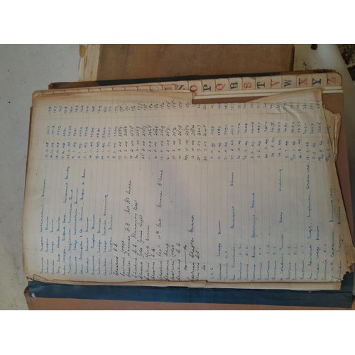 7 - Tatty early 20th century volumes of Punch 2 x sales ledger from the 1940s full of menus and price in... 