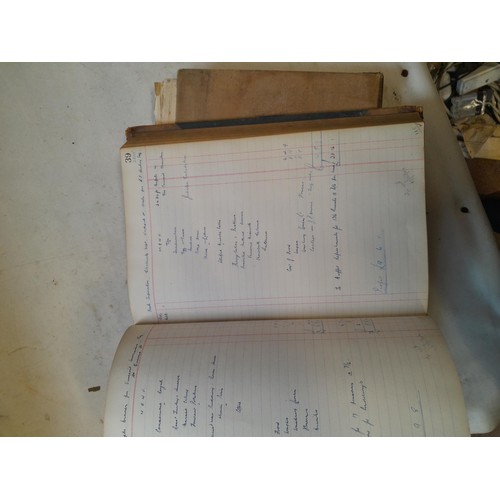 7 - Tatty early 20th century volumes of Punch 2 x sales ledger from the 1940s full of menus and price in... 