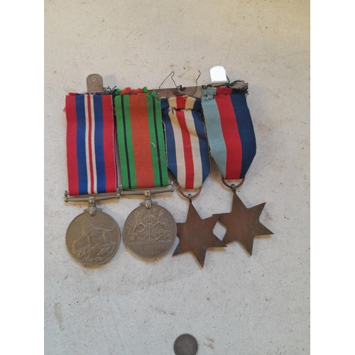 9 - World War II medals with No paperwork and coins