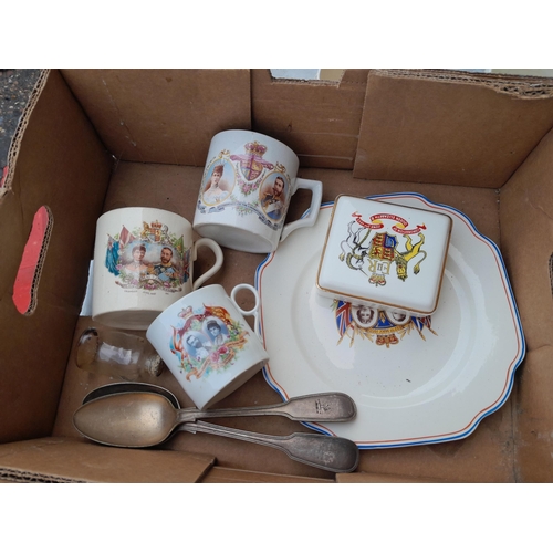 32 - Commemorative ware, some with damages