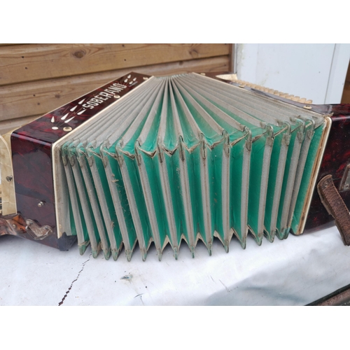 65 - Vintage piano accordion by Soberano of Germany note repair needed