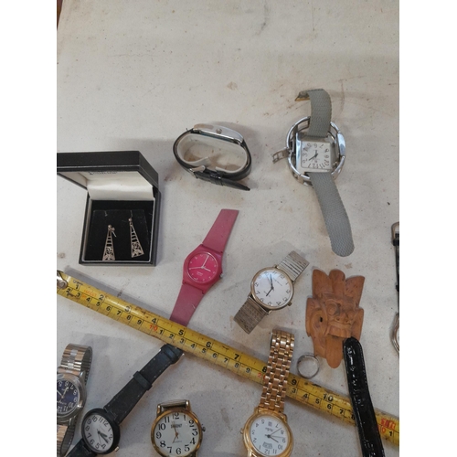 81 - Costume jewellery, wristwatches silver plated ware etc.