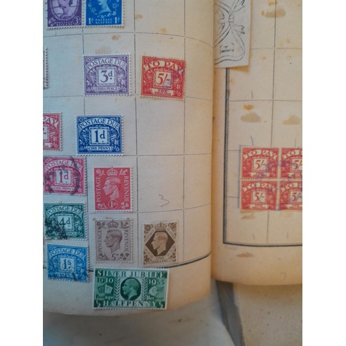 114 - Stamps : a varied collection of mainly used stamps of the world in a variety of albums, schoolboy co... 