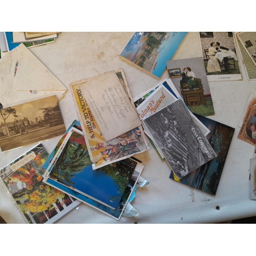 116 - Postcards from the 20th century. black and white and coloured cards, some comedy, a multi thematic c... 