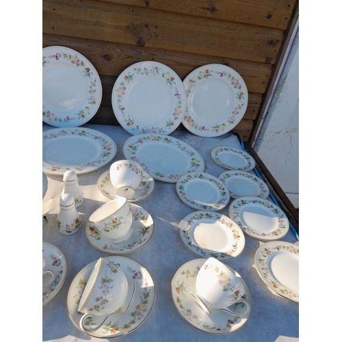 129 - Extensive Wedgwood Mirabelle dinner and tea service in good order some items not used some still in ... 