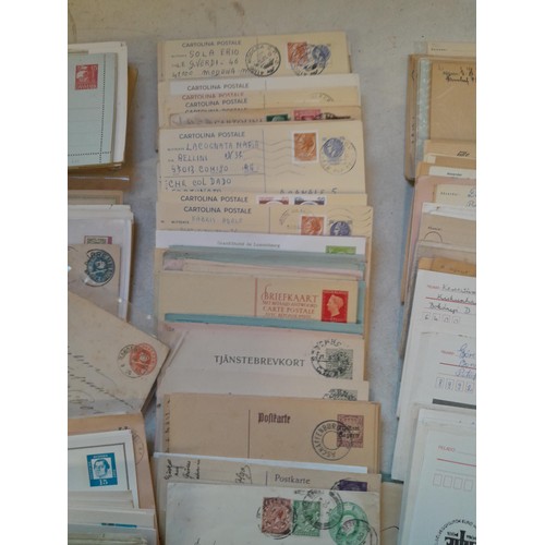 138 - Stamps : an early collection of stamp covers and cards for Europe in a shoe box, good rummagers sale