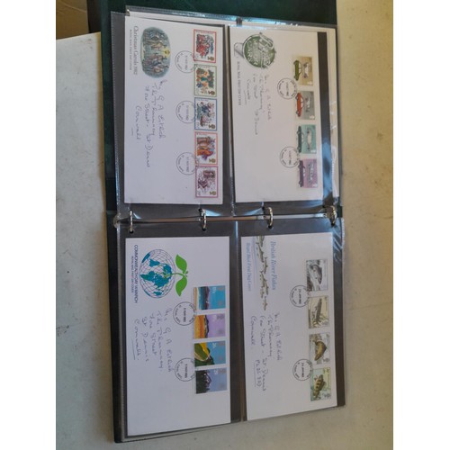 139 - Box of Stamp First Day Covers in 8 binders 1970s to 2000s only a sample photographed approx 15 kg