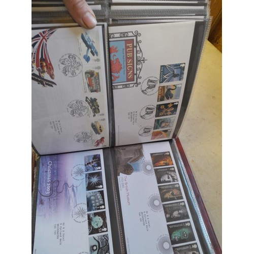 139 - Box of Stamp First Day Covers in 8 binders 1970s to 2000s only a sample photographed approx 15 kg