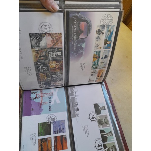 139 - Box of Stamp First Day Covers in 8 binders 1970s to 2000s only a sample photographed approx 15 kg