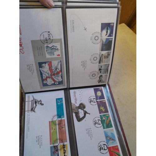 139 - Box of Stamp First Day Covers in 8 binders 1970s to 2000s only a sample photographed approx 15 kg