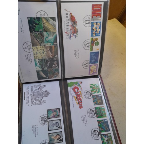 139 - Box of Stamp First Day Covers in 8 binders 1970s to 2000s only a sample photographed approx 15 kg