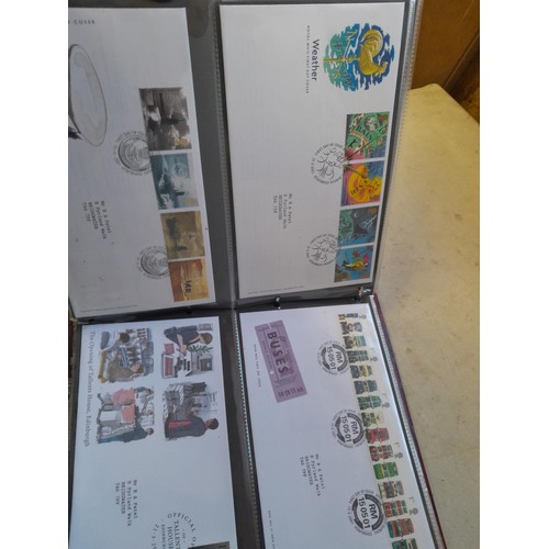 139 - Box of Stamp First Day Covers in 8 binders 1970s to 2000s only a sample photographed approx 15 kg